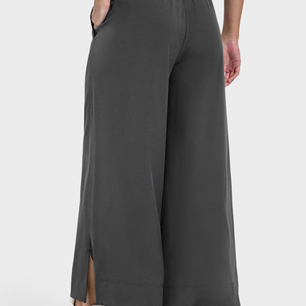 Slit Wide Leg Active Pants