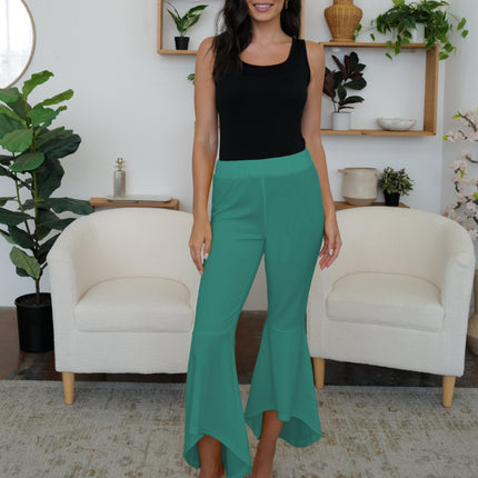 High-Low Bootcut Pants