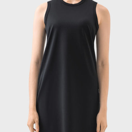 Round Neck Sleeveless Active Dress