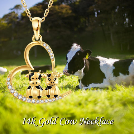 14K Gold Rabbit Pendant Necklace with Flowers and Carrots - Summer for Women Lovers Valentines Mother's Day