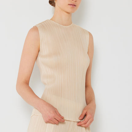 Marina West Swim Pleated Sleeveless Crewneck Tank