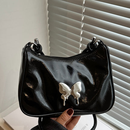 Butterfly PU Leather Knotted Strap Shoulder Bag