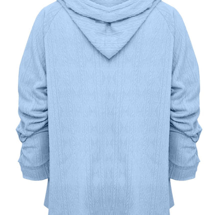 Full Size Drawstring Long Sleeve Hoodie