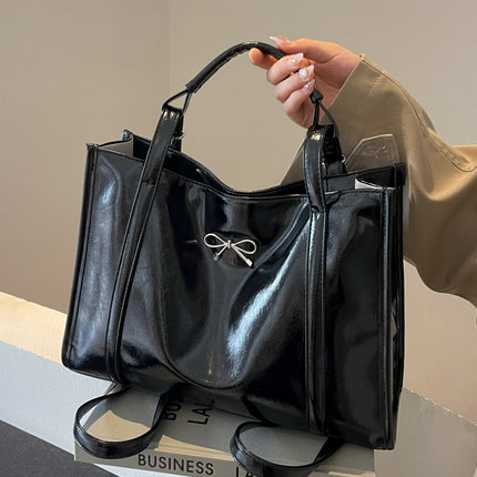 PU Leather Bow Shoulder Bag