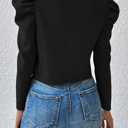 Zip Up Puff Sleeve Jacket