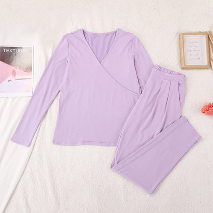 Buttery-Soft Surplice Long Sleeve Top and Pants Set