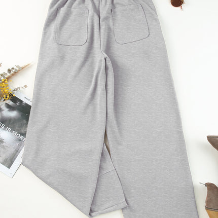 Elastic Waist Sweatpants with Pockets