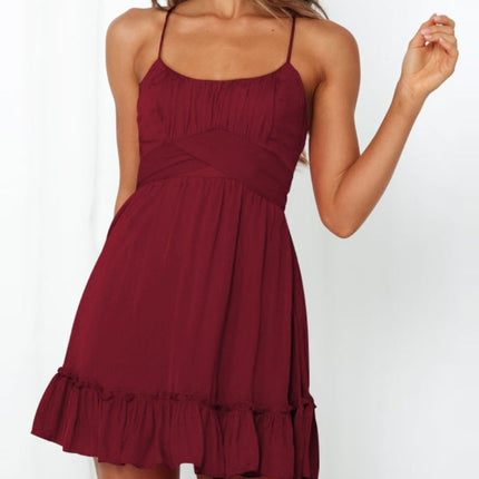 Tied Crisscross Scoop Neck Cami Dress