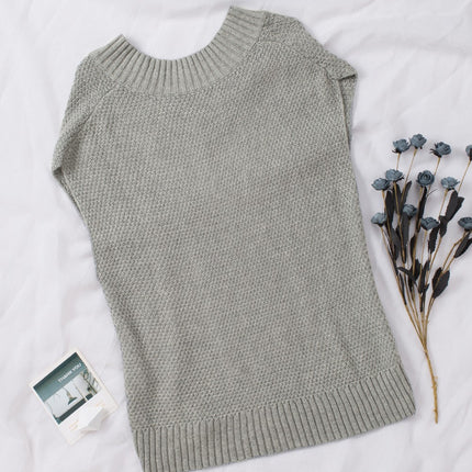 Cable-Knit V-Neck Sweater Vest