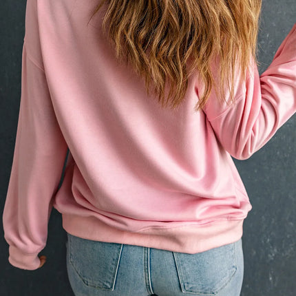 Graphic Round Neck Long Sleeve Sweatshirt