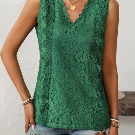 Mandy Lace V-Neck Tank