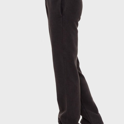 Mono B Elastic Waist Fleece Pants with Pockets