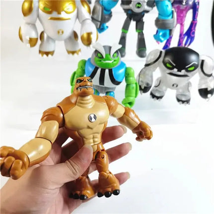Genuine Ben Tennyson 10 Anime Figure Doll Monster Figure Toys Ben10 Omnitrix Table Ornaments Gifts for Children