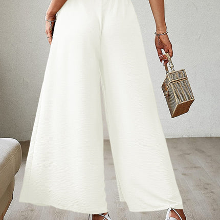 Tied Slit Wide Leg Pants