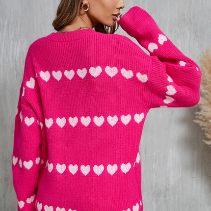 Angel Wings Heart Round Neck Long Sleeve Sweater