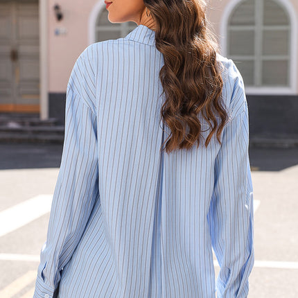 Striped Button Up Long Sleeve Shirt