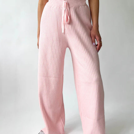 Ribbed Wide Leg Sweater Pants