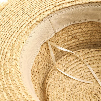 Fame Strap Wide Brim Straw Hat