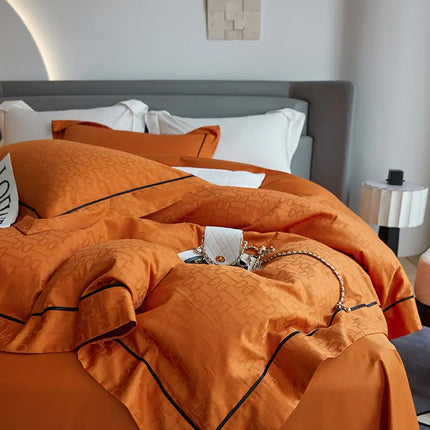 New 1000TC Egyptian Cotton Bedding Sets Luxury Jacquard Duvet Cover Flat sheet Pillowcase