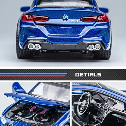 1:32 BMW M8 IM Supercar Alloy Diecasts & Toy Vehicles Metal Toy Car Model Sound and light Collection Kids Toy - Vickie Lynn's
