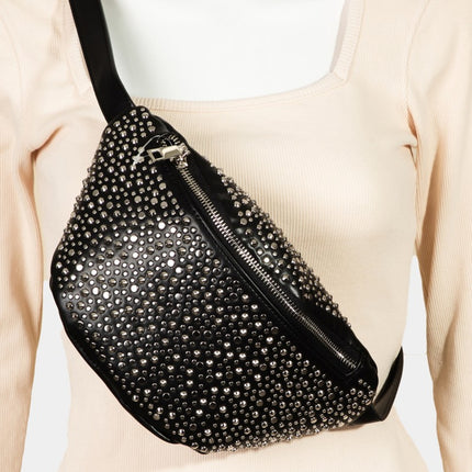 Fame Studded Crossbody Bag