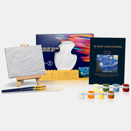 Relief Van Gogh's Starry Night DIY 3D Oil Painting Kit