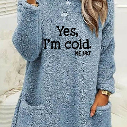 Full Size Letter Long Sleeve Fleece Sweatshirt Plus Size