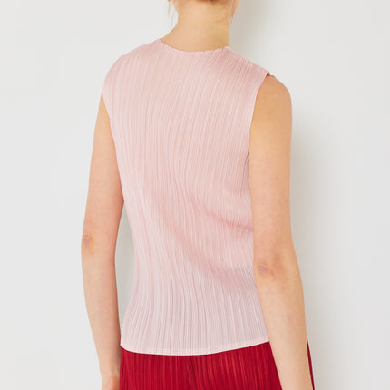 Marina West Swim Pleated Sleeveless Crewneck Tank