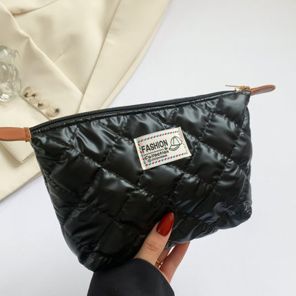 Solid Quilted Clutch with Zipper