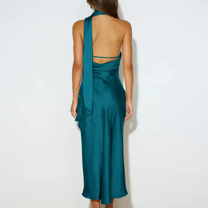 Halter Elegant Dress Women Bodycon Cocktail Long Evening Dresses Ladies Summer Elegant Luxury Maxi Long Sexy Party Dresses