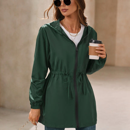 Outdoor Waterproof Long Sleeve Hooded Windbreaker