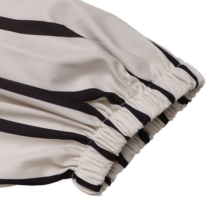Perfee Striped Collared Neck Long Sleeve Shirt
