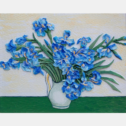 Relief Van Gogh's Irises DIY 3D Oil Painting Kit