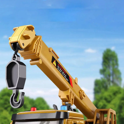 Large Truck Crane Engineering Vehicle Alloy Model Car Construction Toys Metal Diecast Toy Car Sound & Light Toys For Kids Gift