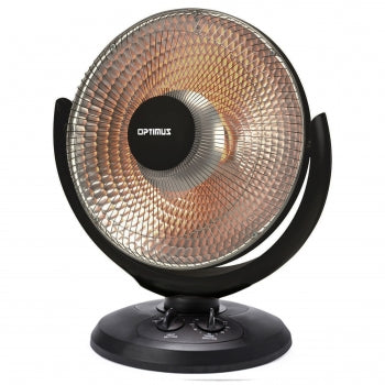 14 Inch Oscillating Dish Heater in Black