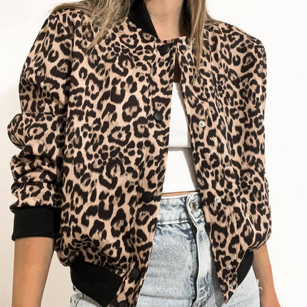 Pocketed Snap Down Baseball Collar Jacket