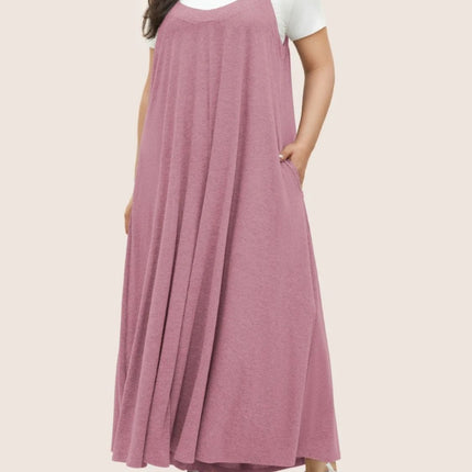 Full Size Pocketed Wide Leg Overalls