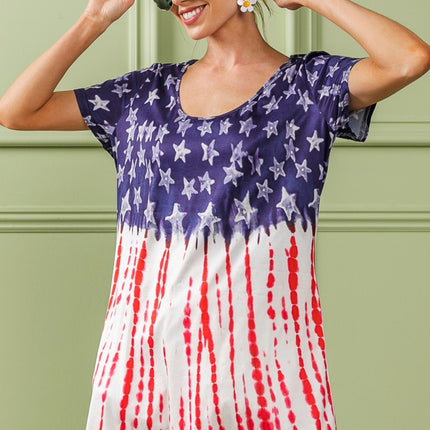 BiBi American Flag Theme Tee Dress