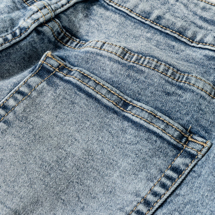 Washed Wide Leg Jeans with Pockets