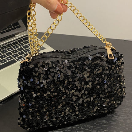 Sequin Removable Strap Shoulder Bag