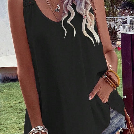 Openwork V-Neck Tank