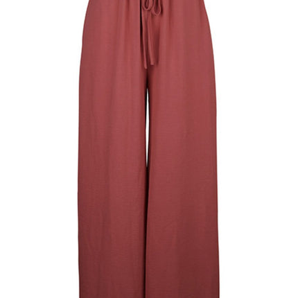 Perfee Frill Tied Wide Leg Pants