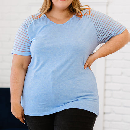 Plus Size V-Neck Raglan Sleeve Tee