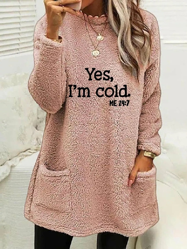 Full Size Letter Long Sleeve Fleece Sweatshirt Plus Size