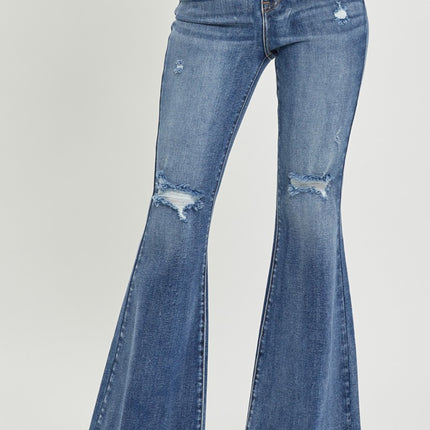 RISEN High Waist Distressed Fare Jeans