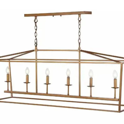Nordic Designer Dining Room Lamp Rectangular Creative Simple Plain Industrial Style Black Living Room Bedroom Candle Chandelier