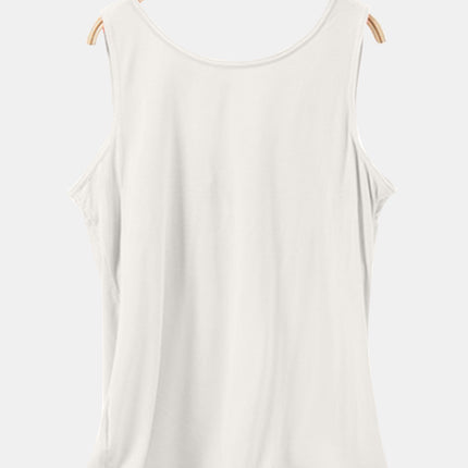 Scoop Neck Wide Strap Tank