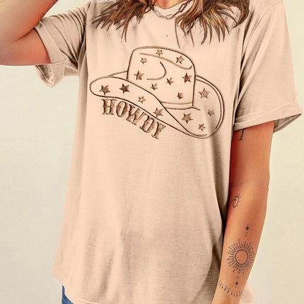 Hat Graphic Round Neck Short Sleeve T-Shirt - Vickie Lynn's