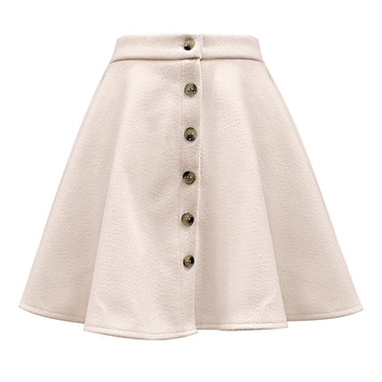 Buttoned Corduroy Mini Skirt