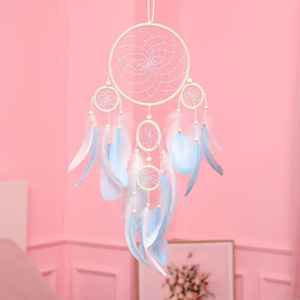 2023 New Dream catchers Retro 5 Ring Dream Catchers Home Decoration Indians Natural Stone Tree of Life Dreamcatcher Wall Hanging